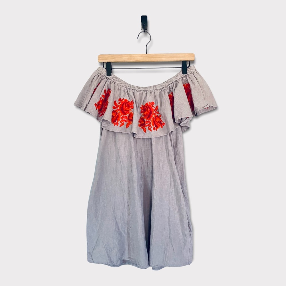 Umgee Floral Off The Shoulder Dress